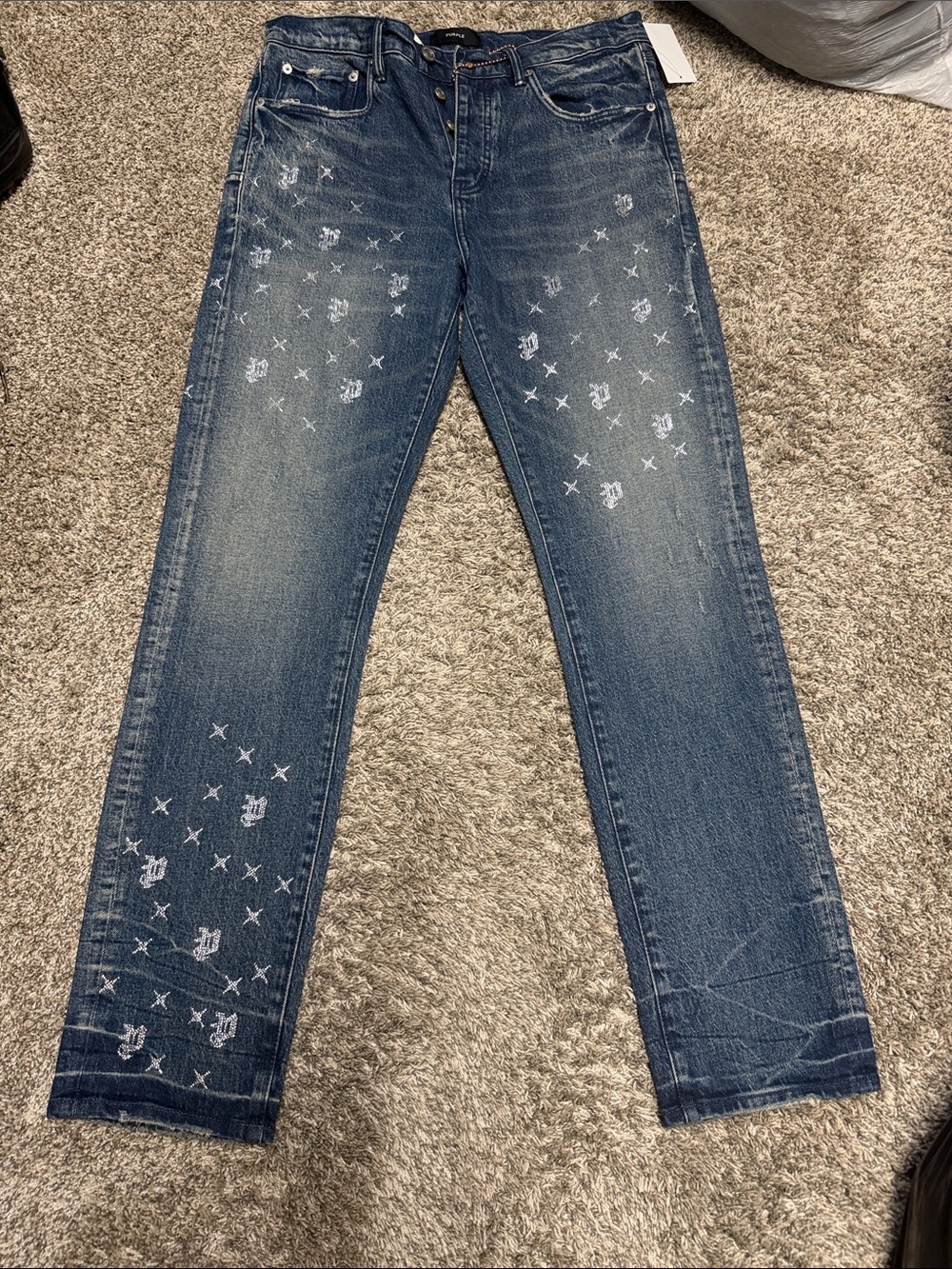 Purple Brand Men’s Blue Slim Straight Jeans